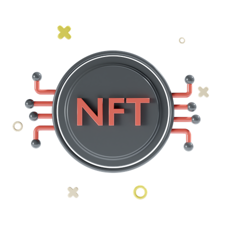 Red nft  3D Icon