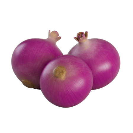 Red Onions  3D Icon