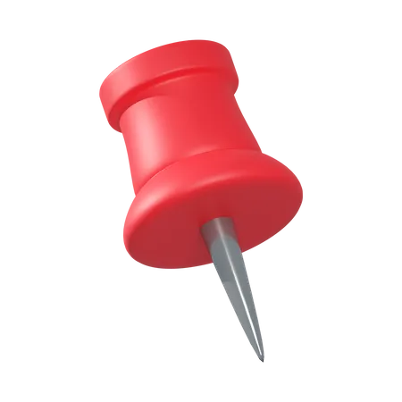 3 D Rendering Of Red Paper Pin Icon Isolated 3D Illustration