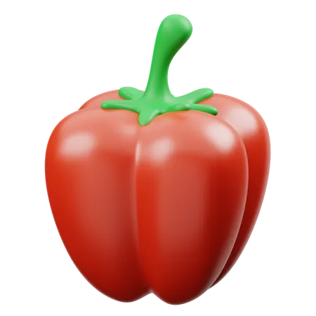 Red Paprika  3D Icon