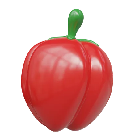 Red Paprika  3D Icon