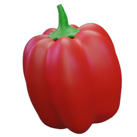 Red Paprika  3D Icon