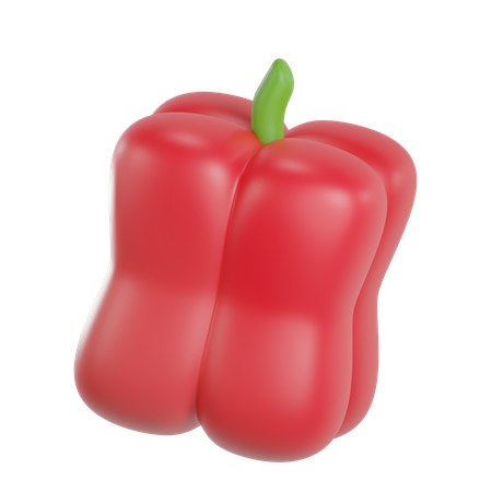 Red Paprika  3D Illustration