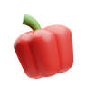 3d red paprika illustration