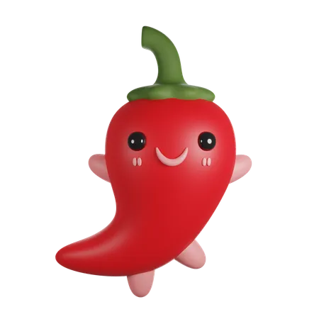 Red Pepper  3D Icon