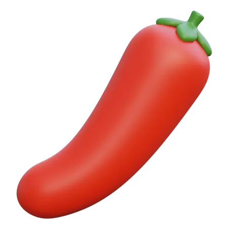Red Pepper  3D Icon