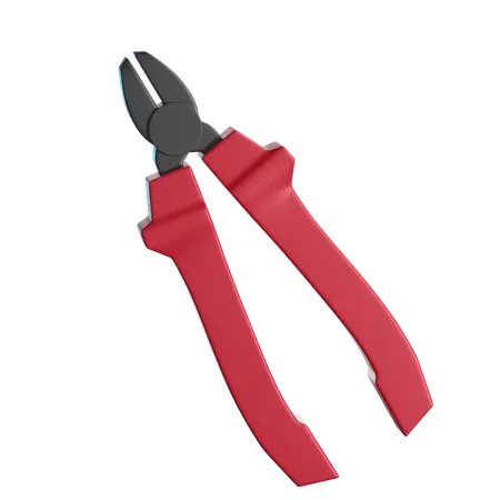 Red Pliers  3D Icon