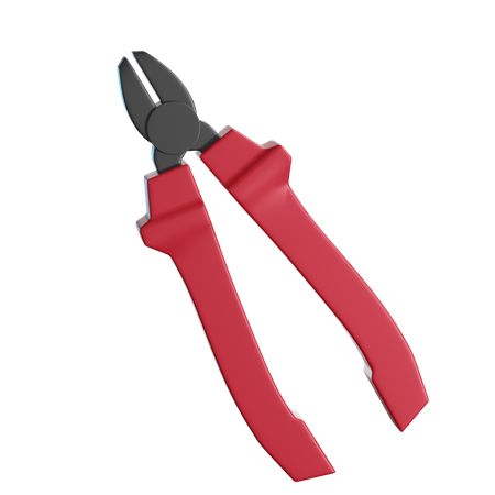 Red Pliers  3D Icon