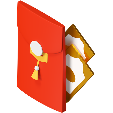 Red pocket  3D Illustration