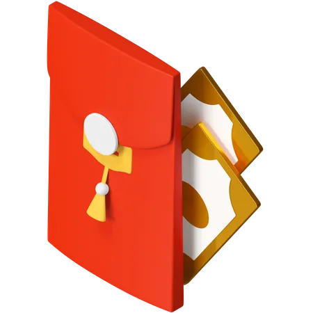 Red pocket  3D Illustration