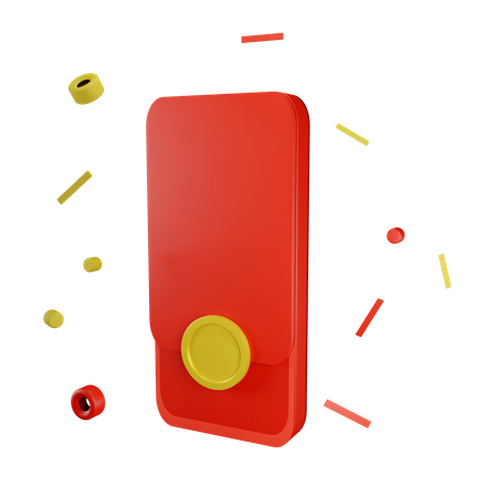 Red pocket  3D Illustration