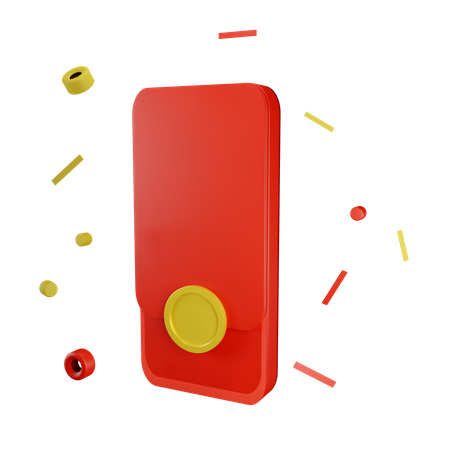 Red pocket 3D Illustration