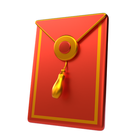 Red Pocket Angpao  3D Icon