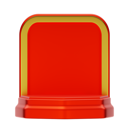 Red Podium Showcase  3D Icon