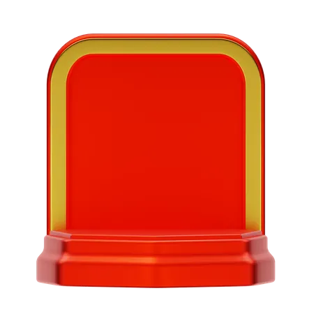 Red Podium Showcase  3D Icon