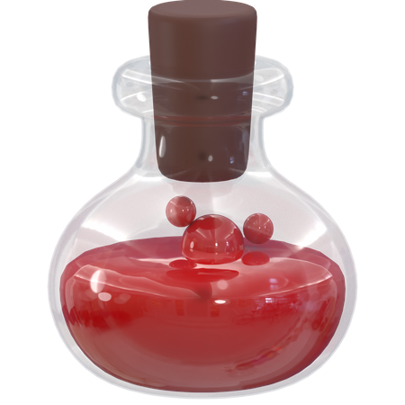 Red Potion 3D Icon