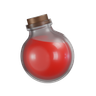 3d red potion illustration