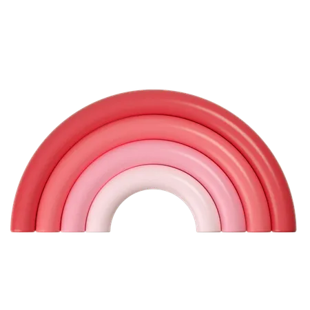 Red Rainbow  3D Icon