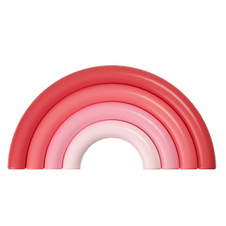 Red Rainbow  3D Icon