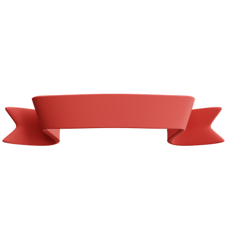 Red ribbon  3D Icon