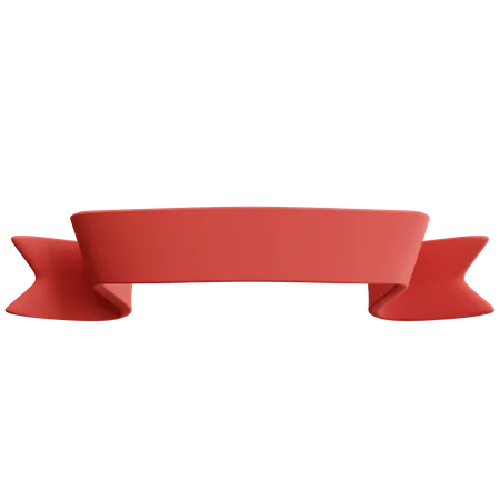 Red ribbon  3D Icon
