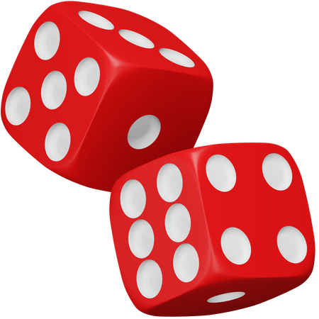 Red Rolling Dice  3D Icon