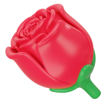Red Rose  3D Icon