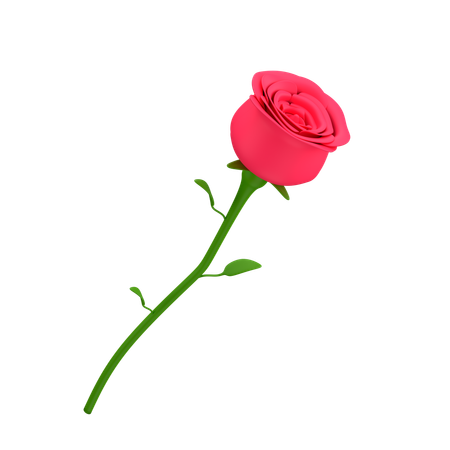 Red Rose  3D Icon