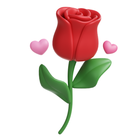 Red Rose  3D Icon