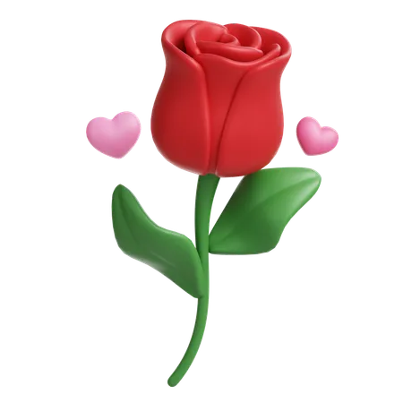 Red Rose  3D Icon