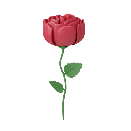 Red Rose  3D Icon