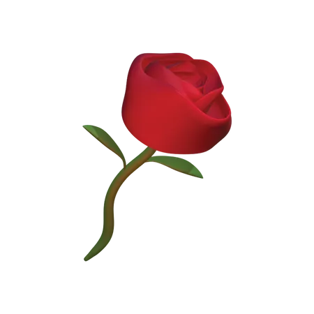 Red Rose  3D Icon