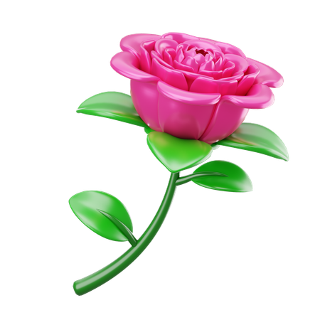 Red Rose  3D Icon