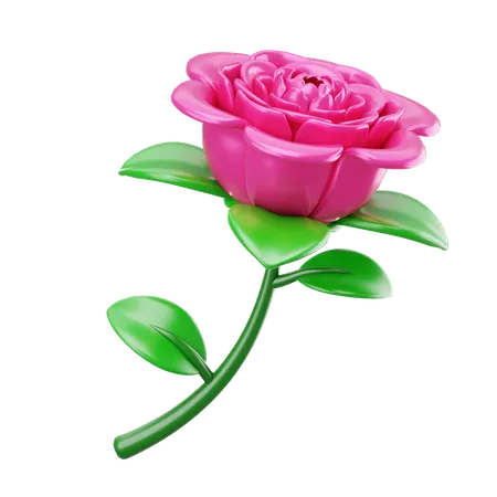 Red Rose  3D Icon