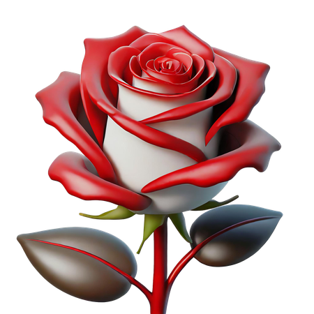 Red Rose  3D Icon