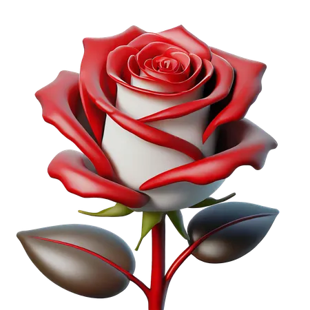 Red Rose  3D Icon