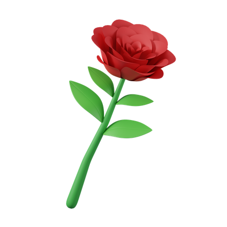 Red Rose  3D Icon