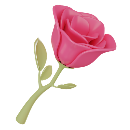 Red Rose  3D Icon