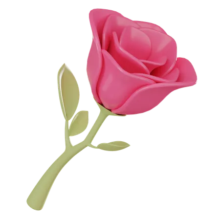 Red Rose  3D Icon