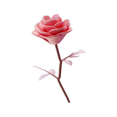Red Rose  3D Icon