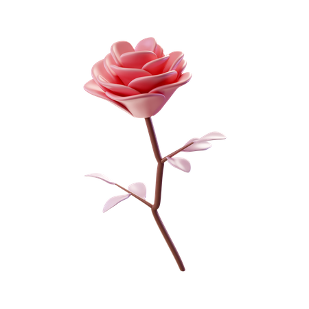 Red Rose  3D Illustration