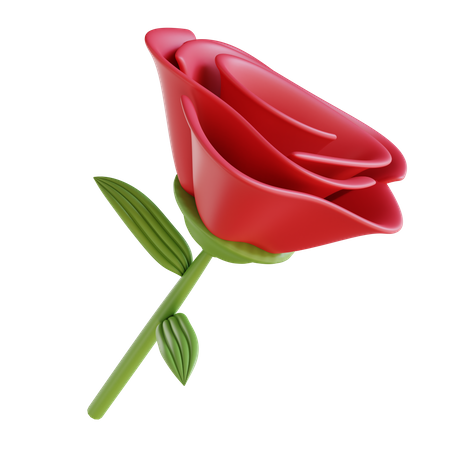 Red Rose 3D Icon