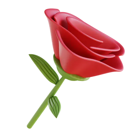 Red Rose 3D Icon
