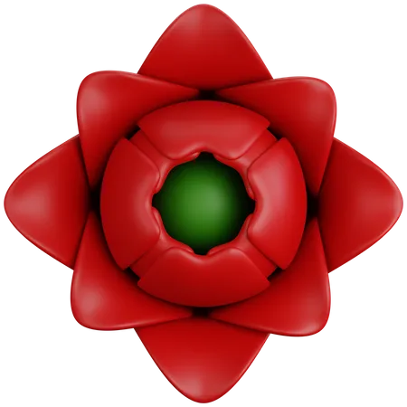 3 D Rendering Front View Of Roses Isolated 3D Icon