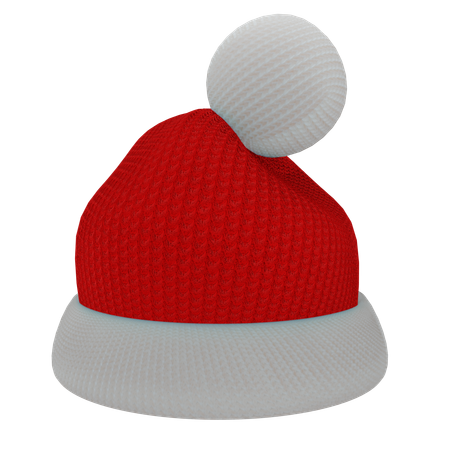 Red Santas Beanie  3D Icon