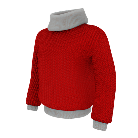 Red Santas Sweater  3D Icon