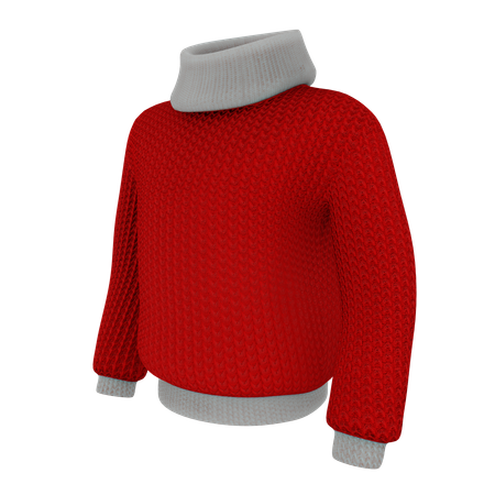 Red Santas Sweater 3D Icon