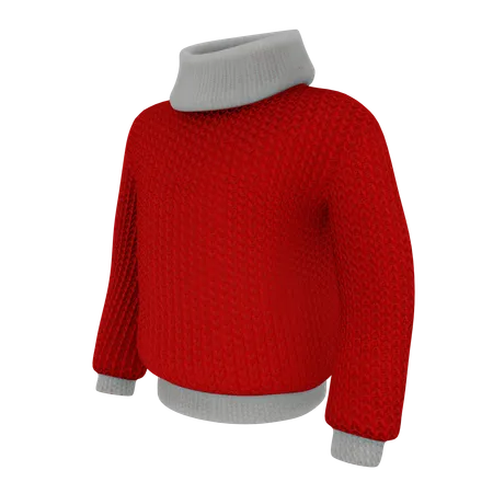 Red Santas Sweater 3D Icon