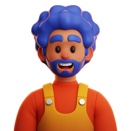 RED SHIRT MAN  3D Icon