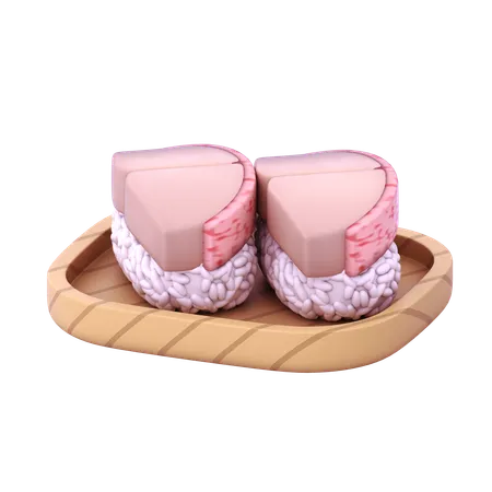 Red Snapper Nigiri  3D Icon